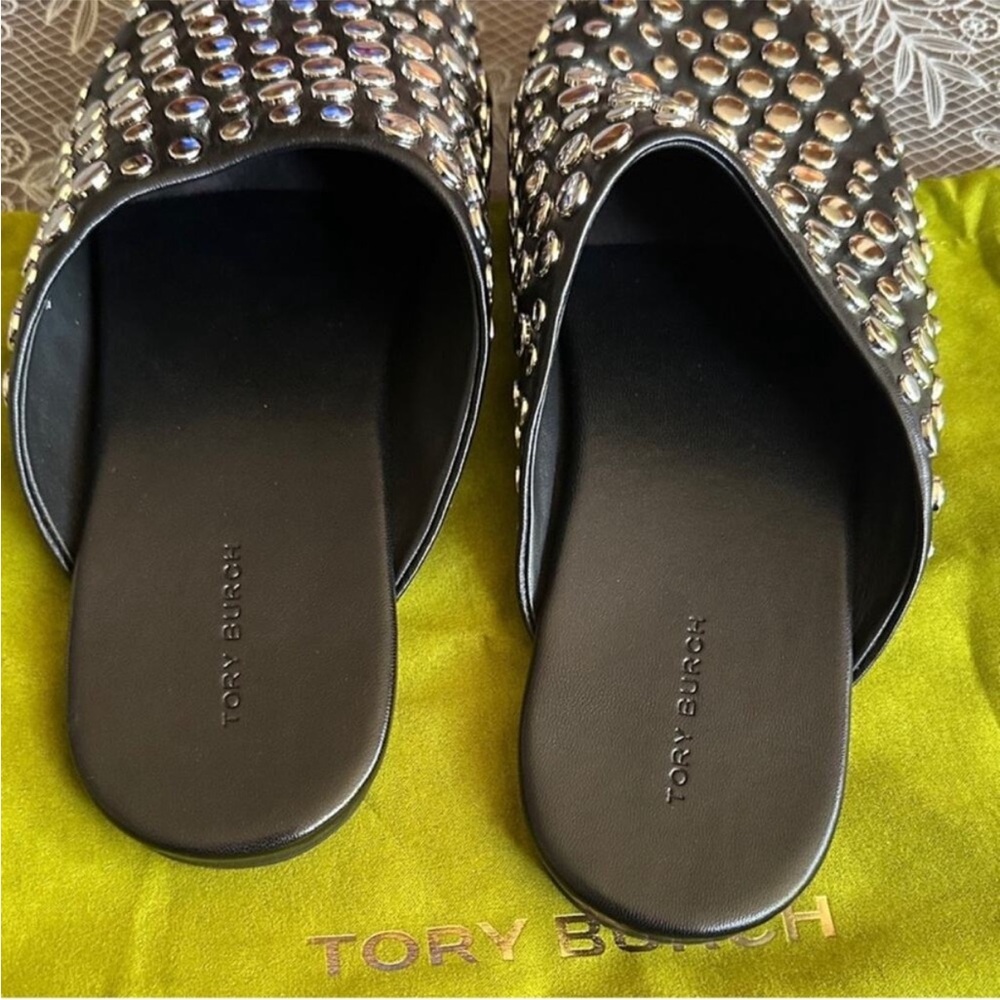 Tory Burch studded mules -8 - Picture 8 of 8